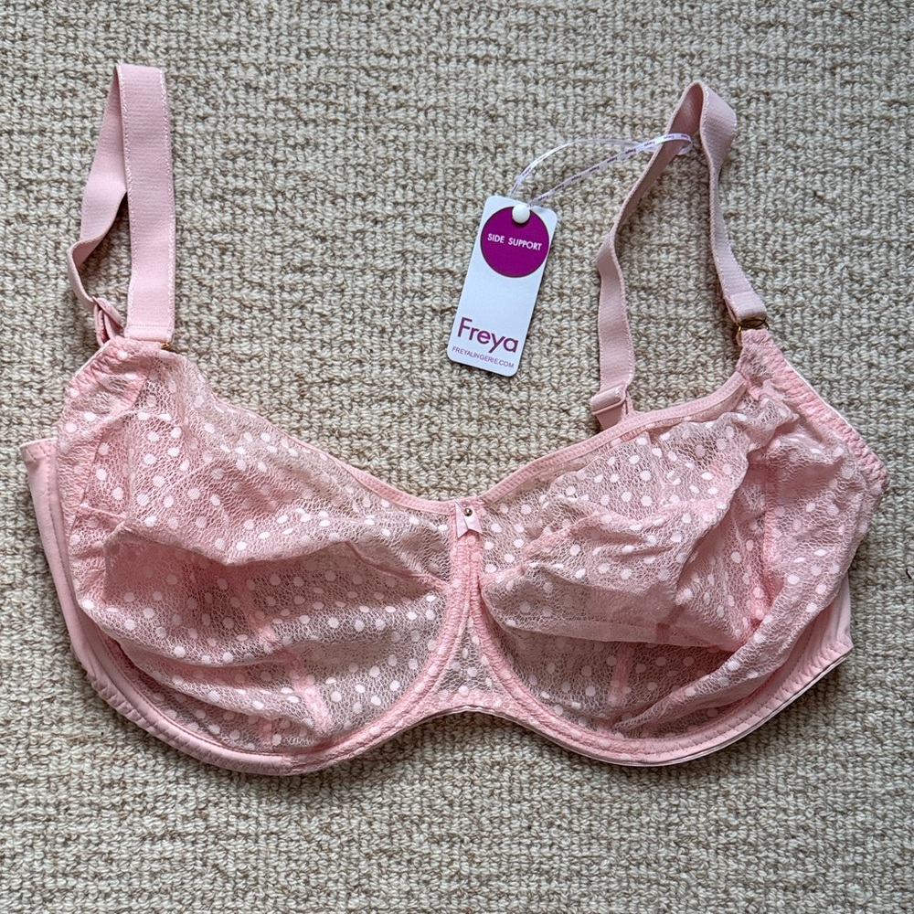 Freya Blush Polka Dot Lace Bra